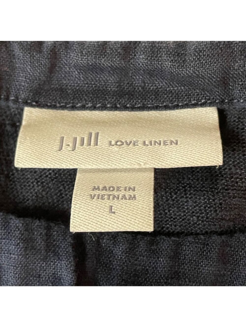 J. Jill Love Linen Basic T-Shirt Top Sz LG Coastal Minimalist Capsule - Picture 5 of 5